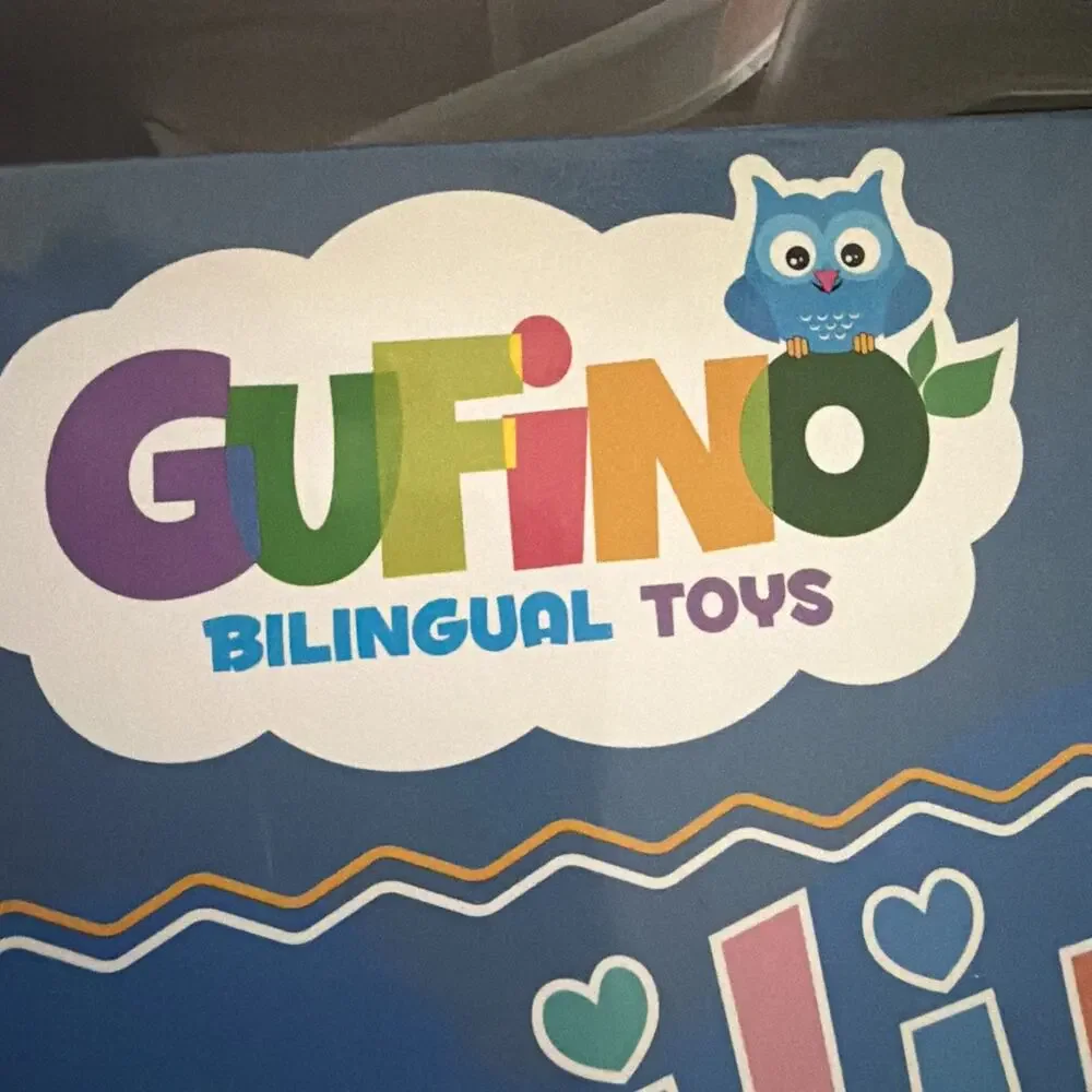 GUFINO Bilingual Toys Bilingual Word English/Spanish Book Tested Works